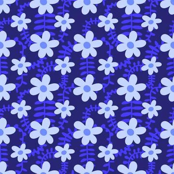 Abstract floral seamless flowers pattern for wrapping paper and fabrics and.. イラスト素材