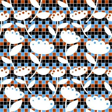 Abstract floral seamless flowers pattern for wrapping paper and fabrics and.. イラスト素材