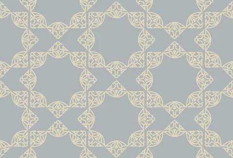 Abstract floral seamless pattern. Arabesque line floral ornamental texture Stock Illustration