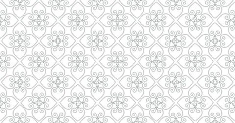 Abstract floral seamless pattern. Arabic line ornamental flourish backdrop Stock Illustration