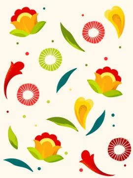 Abstract floral seamless pattern background. Vector illustration. Stock Illustration