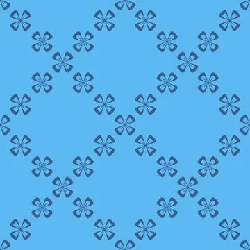 Abstract floral seamless pattern on blue background, patchwork textile design 스톡 일러스트