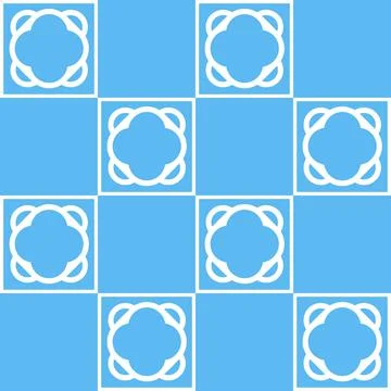 Abstract floral seamless pattern on blue background, background for decoratio Stockillustratie