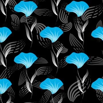 Abstract Floral seamless pattern. Decorative background. Flower ornament Stock Illustration