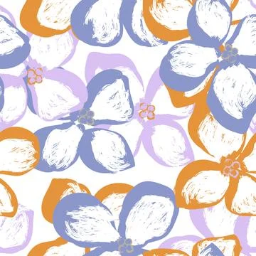 Abstract Floral Seamless Pattern Design Stockillustratie