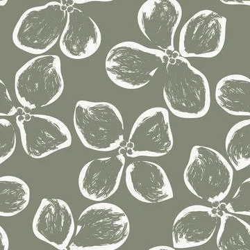 Abstract Floral Seamless Pattern Design Stock Illustration