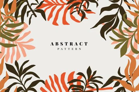Abstract floral seamless pattern. Geometric tropical print contemporary Stock Illustration