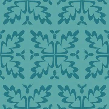 Abstract floral seamless pattern on green emerald background, design textile  Illustrazione stock