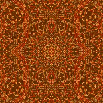 Abstract Floral Seamless Pattern Stock Illustration