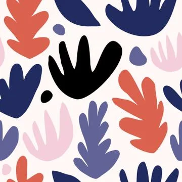 Abstract Floral Seamless Pattern Stock Illustration