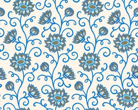 Abstract floral seamless pattern Stock Illustration
