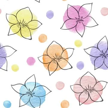 Abstract floral seamless pattern Stock Illustration