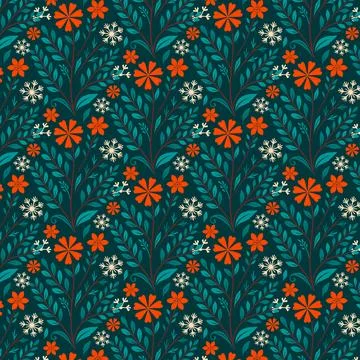 Abstract floral seamless pattern for textile digital print wallpaper Stock Illustration