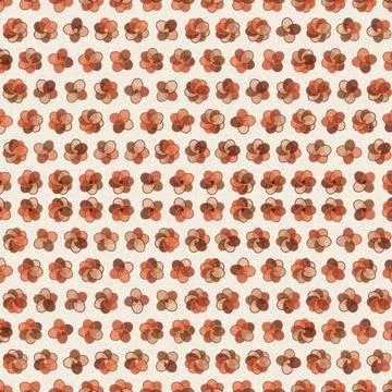 Abstract Floral Seamless Pattern in Warm Earth Tones Ilustración de archivo