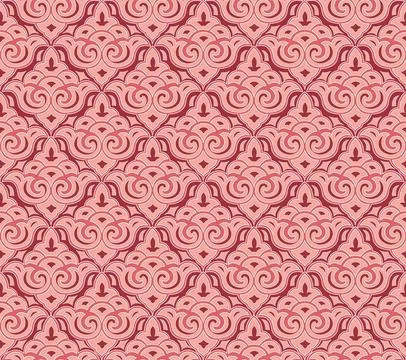 Abstract floral seamless textile pattern. Flourish oriental ethnic texrture Stock Illustration