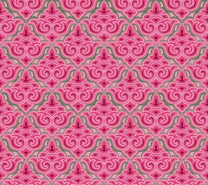 Abstract floral seamless textile pattern. Flourish brocade Stock Illustration