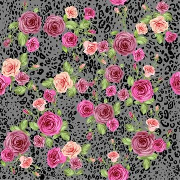 Abstract floral seamless texture Illustrazione stock