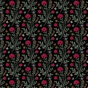 Abstract floral seamless wallpaper pattern for digital print Stock Illustration