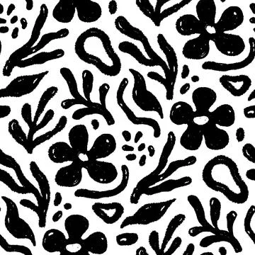 Abstract floral shape seamless pattern. Abstract modern floral leaf texture Illustrazione stock