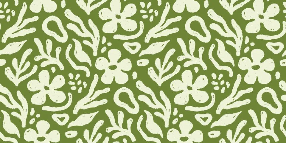 Abstract floral shape seamless pattern. Abstract modern floral leaf texture Stock Illustration