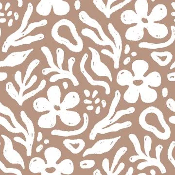 Abstract floral shape seamless pattern. Abstract modern floral leaf texture イラスト素材