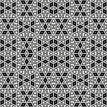 Abstract Floral Shapes Seamless Pattern イラスト素材