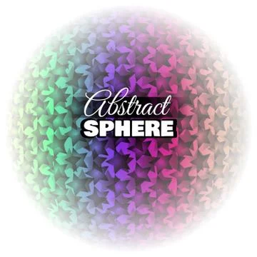 Abstract Floral Sphere Stock Illustration