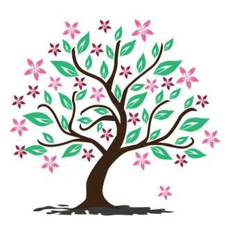 Abstract floral tree Stock Illustration
