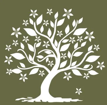 Abstract floral tree Illustrazione stock