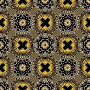 Abstract floral vector seamless pattern. Colorful ornamental tribal ethnic st Stock Illustration