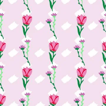 Abstract floral vector seamless pattern design Stock Illustration