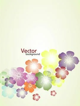 Abstract floral wave background. eps 10. Stock Illustration