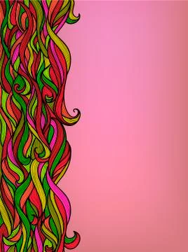 Abstract Floral Waves Beautiful Background Stock Illustration