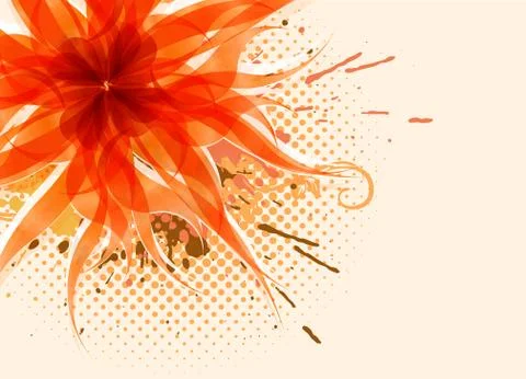 Abstract floraw design Stock Illustration