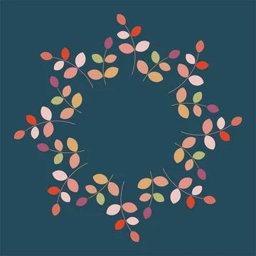 Abstract florial radial vector pattern on a dark blue background Stock Illustration