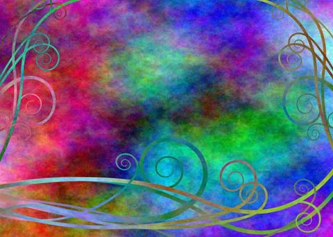 Abstract with flourishes Stock Illustration