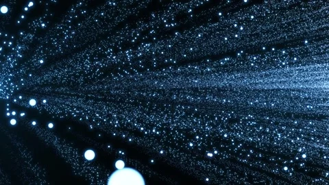 Abstract flow of bright dust particles. Big data visualization. Seamless loop Stock Footage 318968070