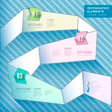 Abstract flow chart infographic elements Stock Illustration