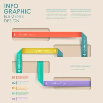 Abstract flow chart infographics Stock Illustration