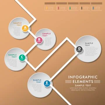 Abstract flow chart infographics Stock Illustration