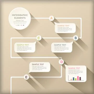 Abstract flow chart infographics Stock Illustration