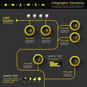 Abstract flow chart infographics Stock Illustration