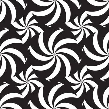 Abstract flow line pattern. Swirl seamless ornament Stock Illustration