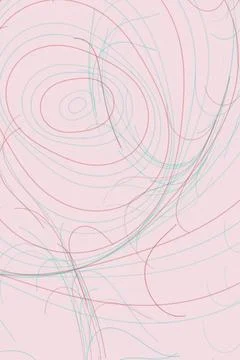 Abstract Flow Lines on Pink Background Stock Illustration