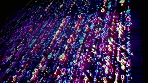 Abstract flow of lines from pins and barrettes Stock Footage 100869298