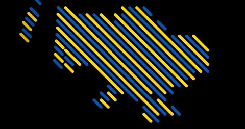 Abstract Flow Map Structure of Ukraine Stock Footage 313064473