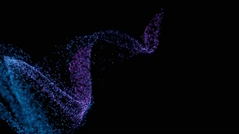 Abstract flow particles. Big data visualization. Data stream. Stock Footage 194446117