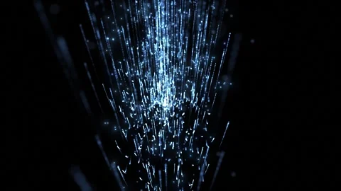 Abstract flow of particles of lines rising upward on a dark background. Stock Footage 324148744