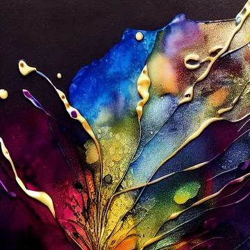 Abstract flow vibrant color background. Stock Illustration