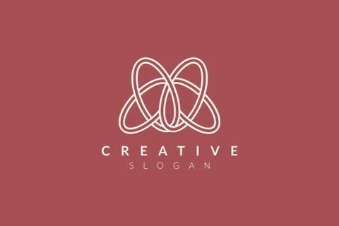 Abstract flower and leaf logo design. Simple and modern vector design for bus Stock Illustration